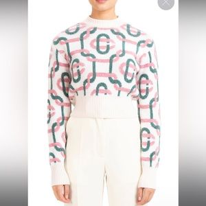 Casablanca knit sweater, crop fit, thick material